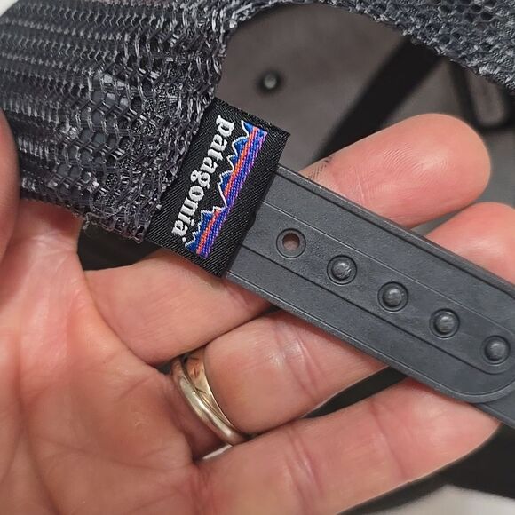 Patagonia Unisex Gray Trucker Cap Snapback Mesh Hat Casual - Picture 4 of 5